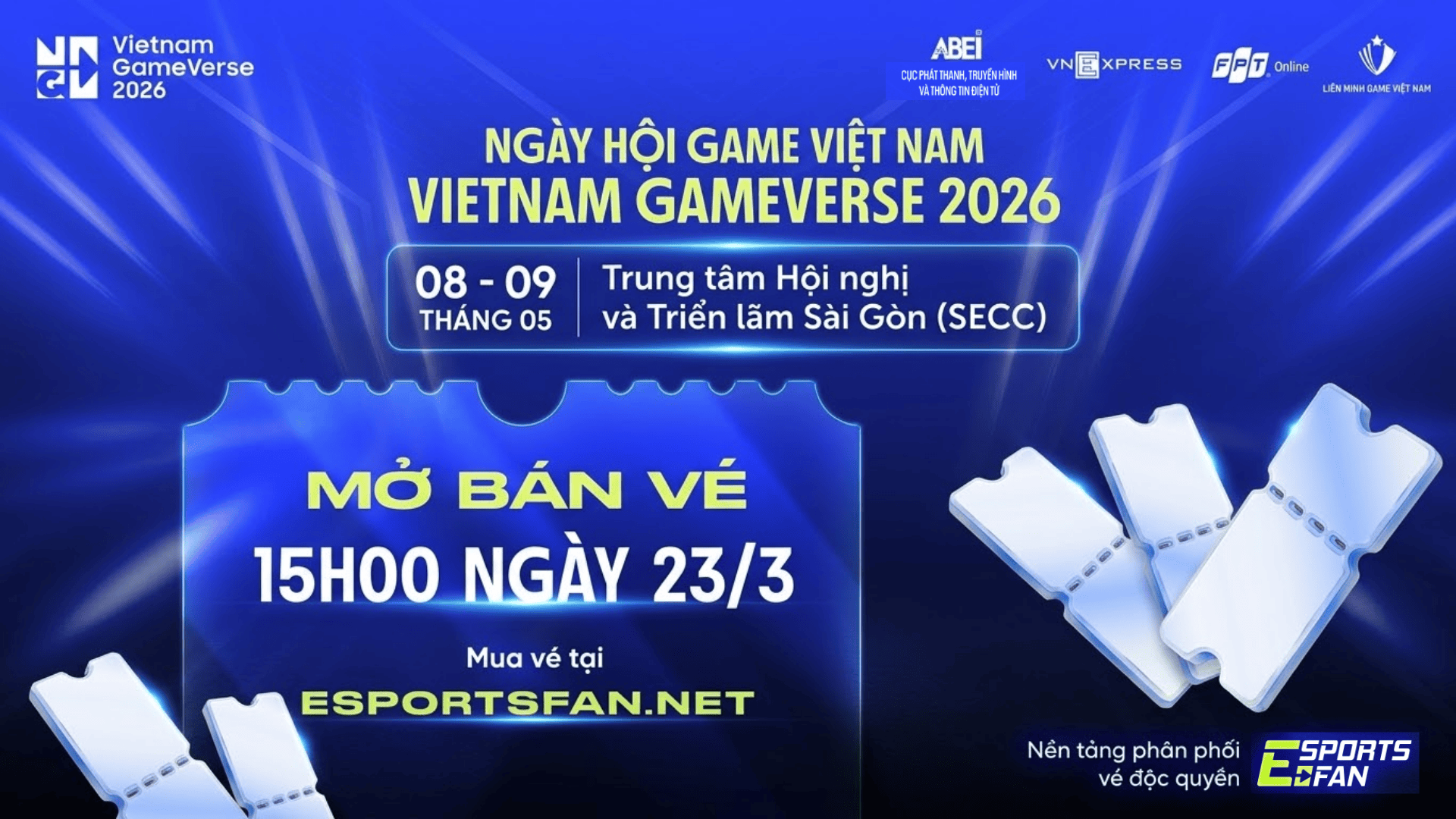 Chính thức mở bán vé tham dự Vietnam Gameverse 2026